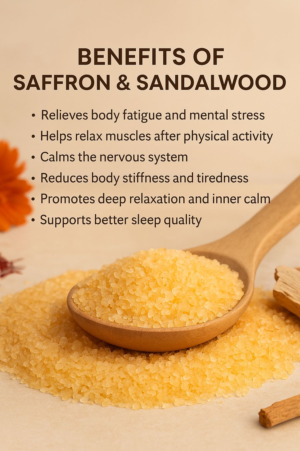 Saffron & Sandalwood Epsom Bath Salt